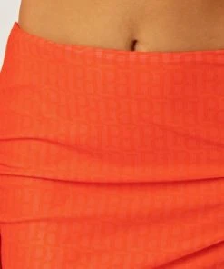 Peppermayo Exclusive Lucky Break Mesh Skirt - Tangerine Monogram -Peppermayo cloth-shop 0478df60a33146b980392eb8a3f9246b