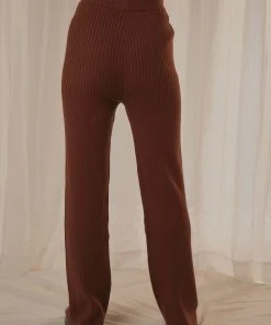 Peppermayo Exclusive Only Vice Knit Pants - Chocolate -Peppermayo cloth-shop 04841466d8e045e79c49a34dea001c47 scaled