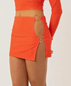 Peppermayo Exclusive Lucky Break Mesh Skirt - Tangerine Monogram -Peppermayo cloth-shop 04d1ecc5496e4682bc466fb39c77d31c