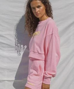 Vacancy Supply Arrival Cropped Jumper - Pink Soda -Peppermayo cloth-shop 07601e90edb347748822686354e602a9