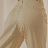 Afends Shelby Hemp Twill High Waist Leg Pant - Natural