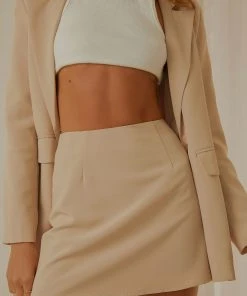 Peppermayo Exclusive Vintage Town Mini Skirt - Cream