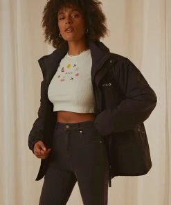 Afends Streetlights Unisex Recyled Nylon Anorak - Black -Peppermayo cloth-shop 0995c1e9b34c45c8892c46928afdb228 scaled