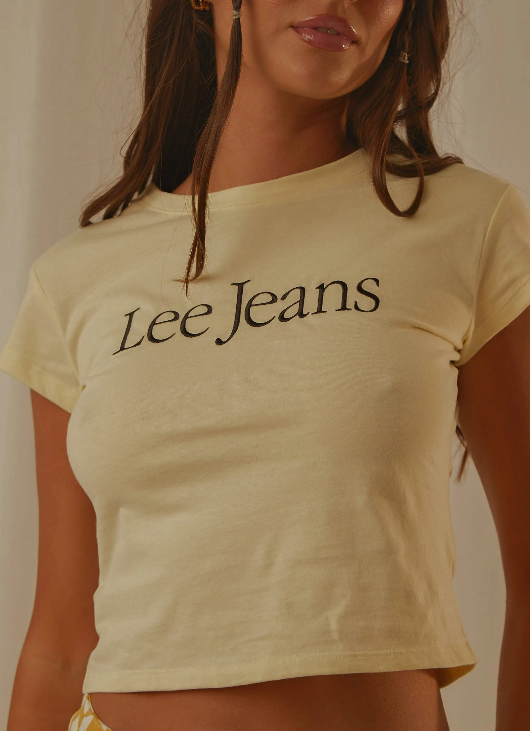 Lee 90s Baby Tee - Lemon Icing 2 Lee 90s Baby Tee - Lemon Icing - Image 2