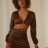 Peppermayo Exclusive Musier Crop Top - Chocolate
