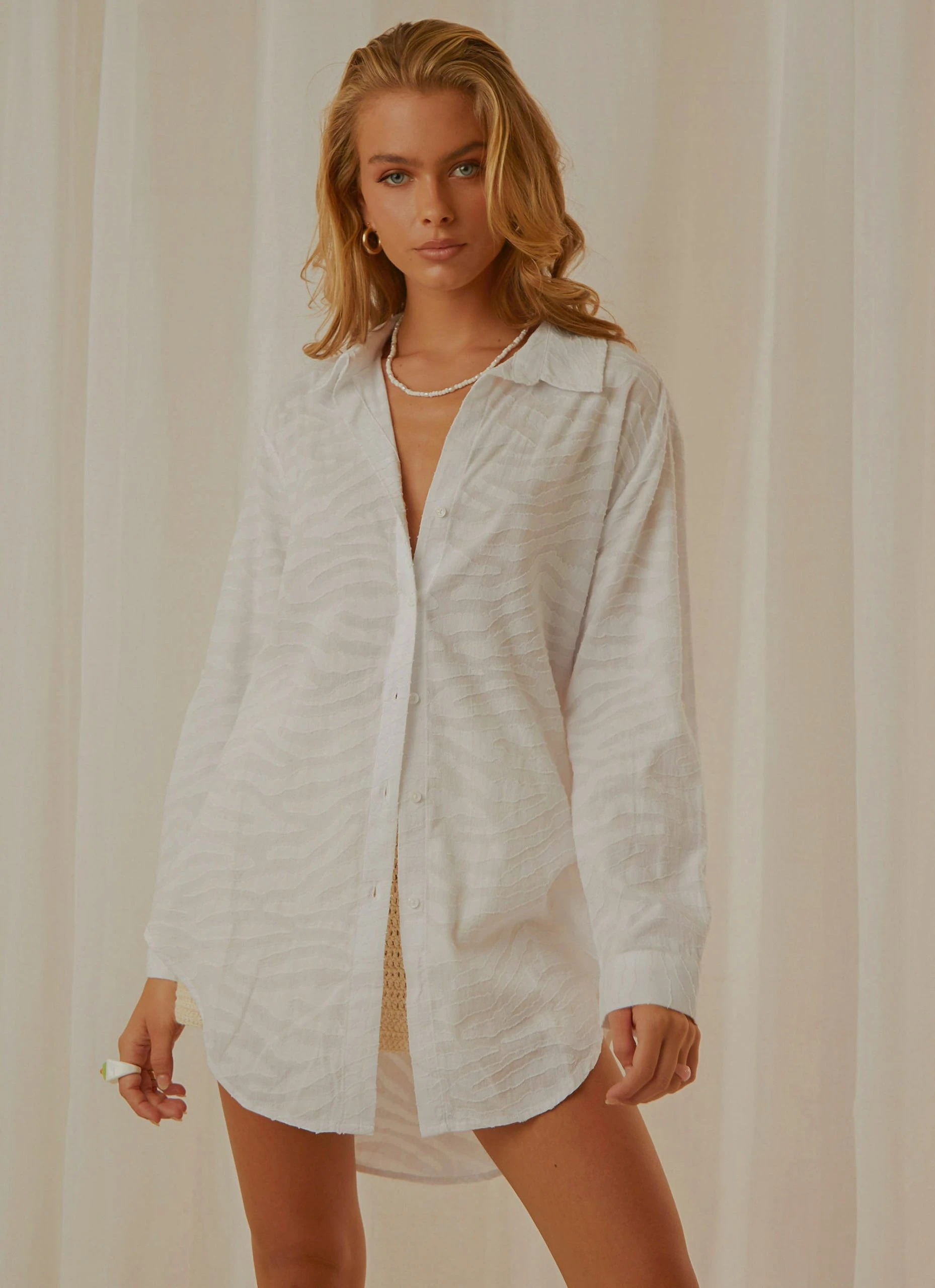 Cools Club Beach Shirt - White Leopard 3 Cools Club Beach Shirt - White Leopard - Image 3