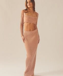 Peppermayo Exclusive Aubrey Two-Tone Rib Top - Terracotta -Peppermayo cloth-shop 0aec91c8e7664b7aa00cf10387541403