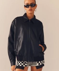 Peppermayo Exclusive Lone Ranger PU Bomber Jacket - Ink 10 Peppermayo Exclusive Lone Ranger PU Bomber Jacket - Ink -Peppermayo cloth-shop 0cbcf550808b4d488351ad0712f41c5a scaled