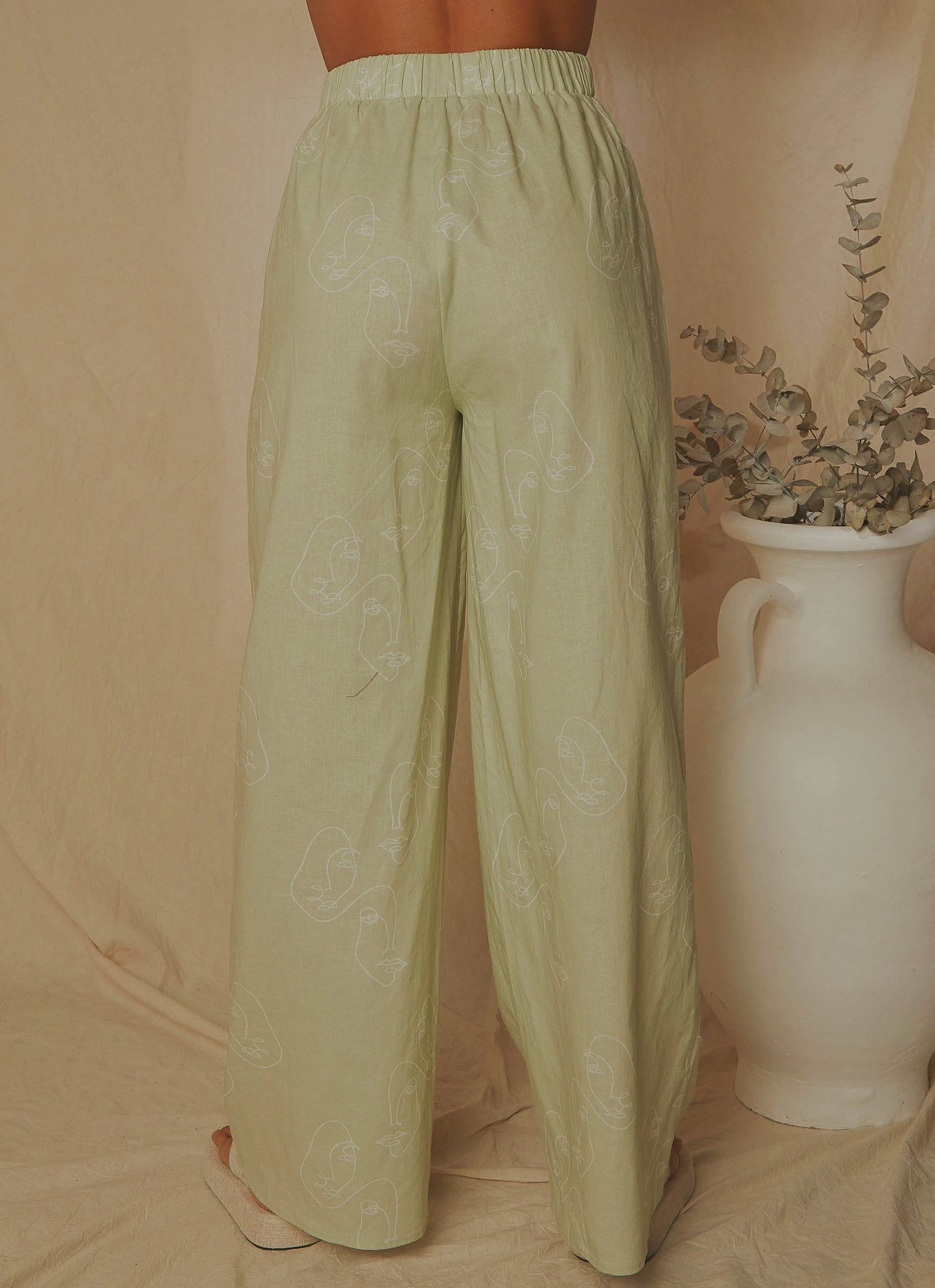 Peppermayo Exclusive Isola Linen Pants - Sage 5 Peppermayo Exclusive Isola Linen Pants - Sage - Image 5