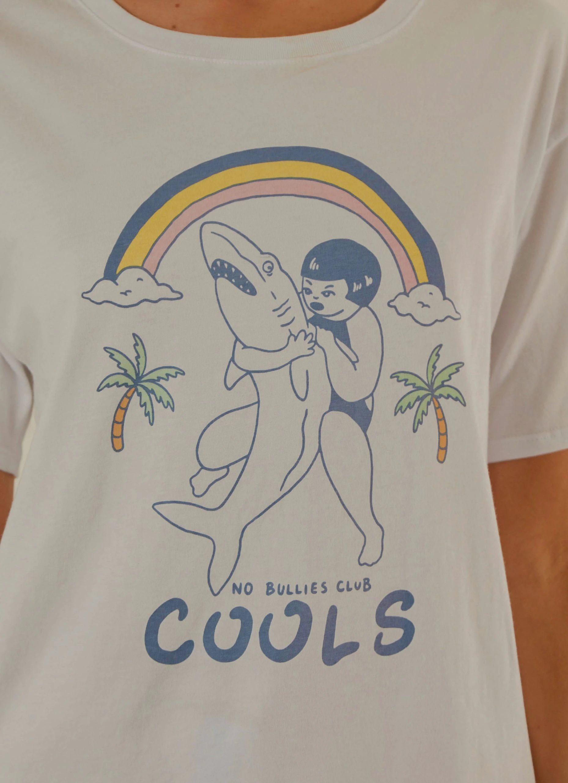 Cools Club No Bullies Tee - White 2 Cools Club No Bullies Tee - White - Image 2