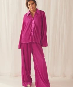 Peppermayo Exclusive 90s Muse Plisse Pants - Magenta 11 Peppermayo Exclusive 90s Muse Plisse Pants - Magenta -Peppermayo cloth-shop 0e2174e886674cd994b76dafa3ae2815
