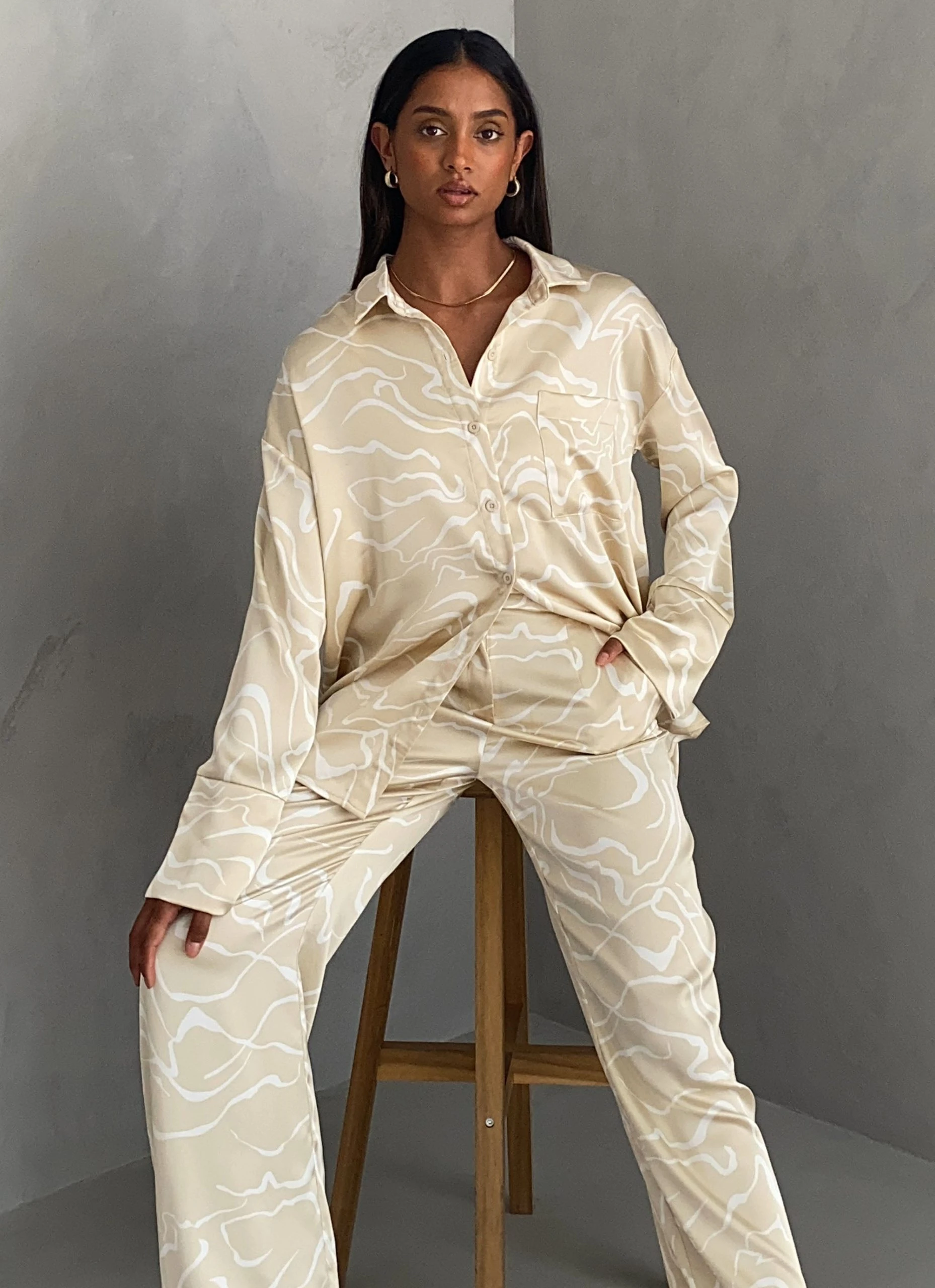 4TH & RECKLESS Norma Shirt - Abstract Line 1 4TH & RECKLESS Norma Shirt - Abstract Line