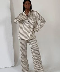 4TH & RECKLESS Norma Trousers - Diagonal Stripe