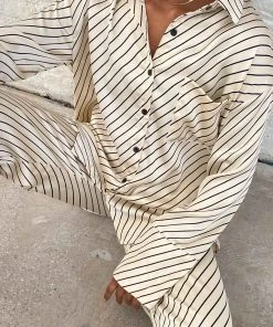 4TH & RECKLESS Norma Shirt - Diagonal Stripe -Peppermayo cloth-shop 12 scaled