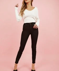 Abrand A High Skinny Ankle Basher Jeans - Black Magic