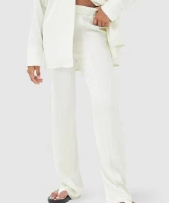 4TH & RECKLESS Faro Trouser - Off White -Peppermayo cloth-shop 150c5b93798f4dbba822801d63abb27e