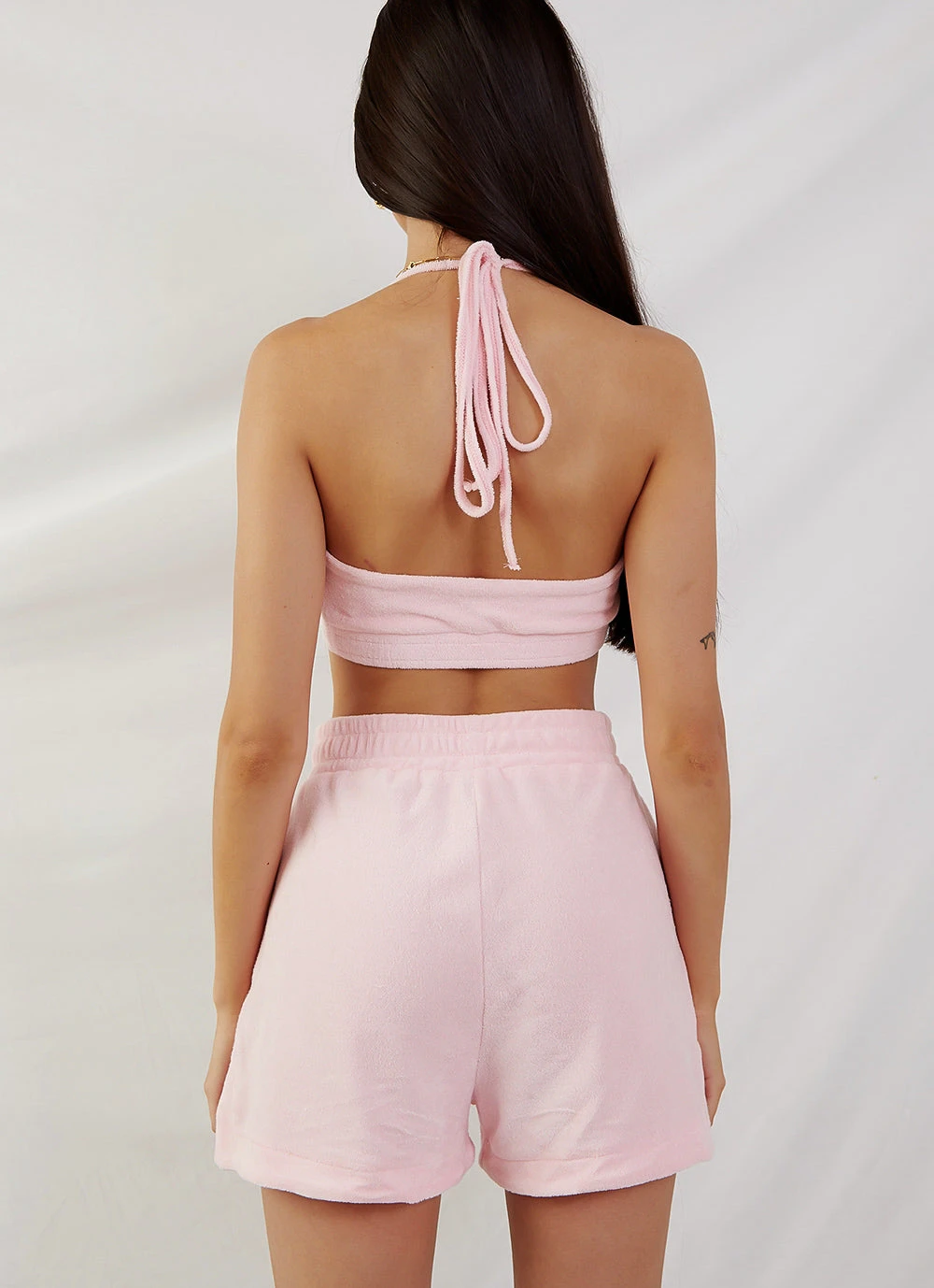 Peppermayo Exclusive Positano Terry Crop - Pink 5 Peppermayo Exclusive Positano Terry Crop - Pink - Image 5