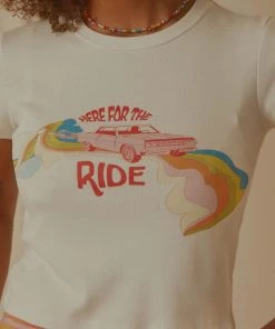 Charlie Holiday Here For The Ride Slim Tee - White -Peppermayo cloth-shop 17d3bcd2a98041648b8e84ad2ad08fff scaled