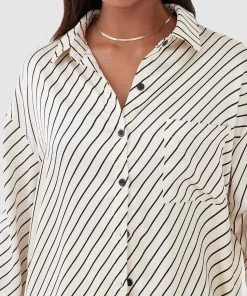 4TH & RECKLESS Norma Shirt - Diagonal Stripe -Peppermayo cloth-shop 197aaae7d12042059b8fc7c6ada0ff87