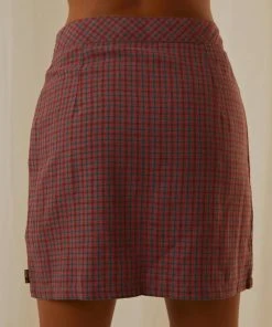 Afends Highland Check Mini Skirt - Red -Peppermayo cloth-shop 1ab3c5ad6d954f179c0b18633b3bb01f scaled