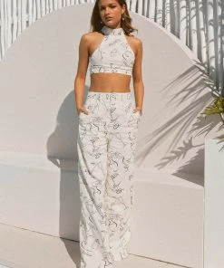 Peppermayo X Rikki Day Fresco Linen Halter Top - Aperitivo -Peppermayo cloth-shop 1c76208eb0e849199422937b6c2550a6