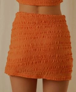 Peppermayo Exclusive My Type Ruched Mini Skirt - Papaya -Peppermayo cloth-shop 1d3500014bc44b49b508498d813a4b24 scaled