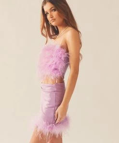 Peppermayo Exclusive The Night Is Ours Feather Crop - Lilac Love -Peppermayo cloth-shop 1e008a5c5de5418b9a45f7b3424addbb