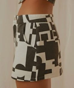Peppermayo Exclusive New York Times Mini Skirt - Black And White Geo -Peppermayo cloth-shop 1e06d1493b55430aa3fde80f307babc2 scaled