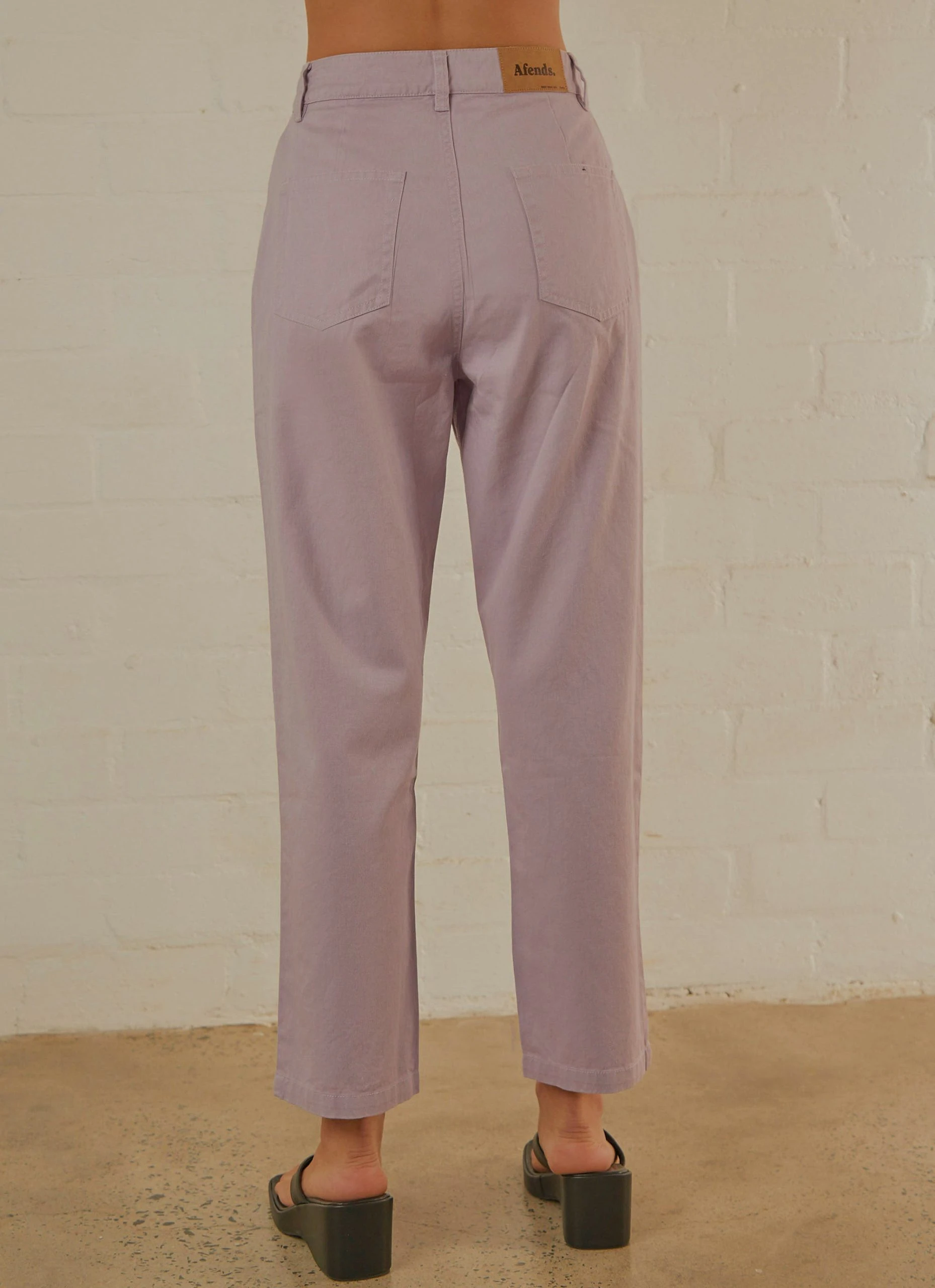Afends Shelby Hemp Twill Wide Leg Pant - Lilac 9 Afends Shelby Hemp Twill Wide Leg Pant - Lilac - Image 9