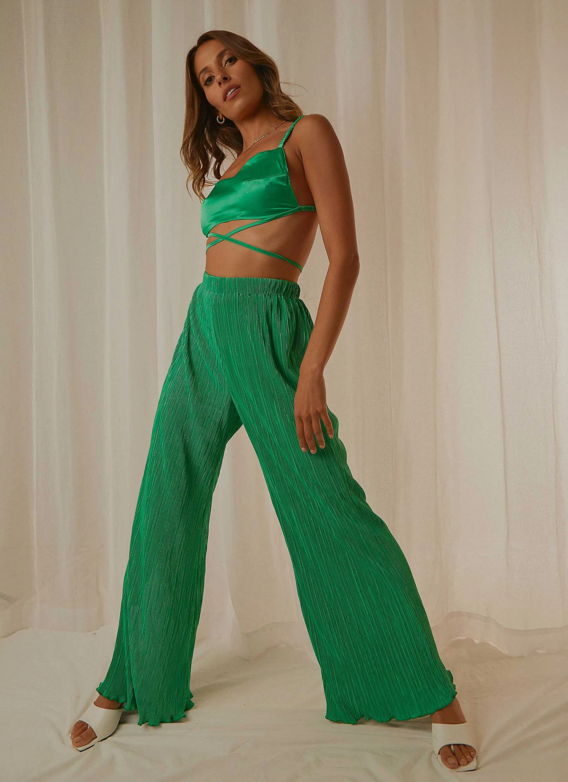 Peppermayo Exclusive 90s Muse Pants - Jade Green 2 Peppermayo Exclusive 90s Muse Pants - Jade Green - Image 2