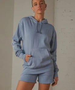 Champion Vintage Dye Boyfriend Hoodie - Wildflower Blue