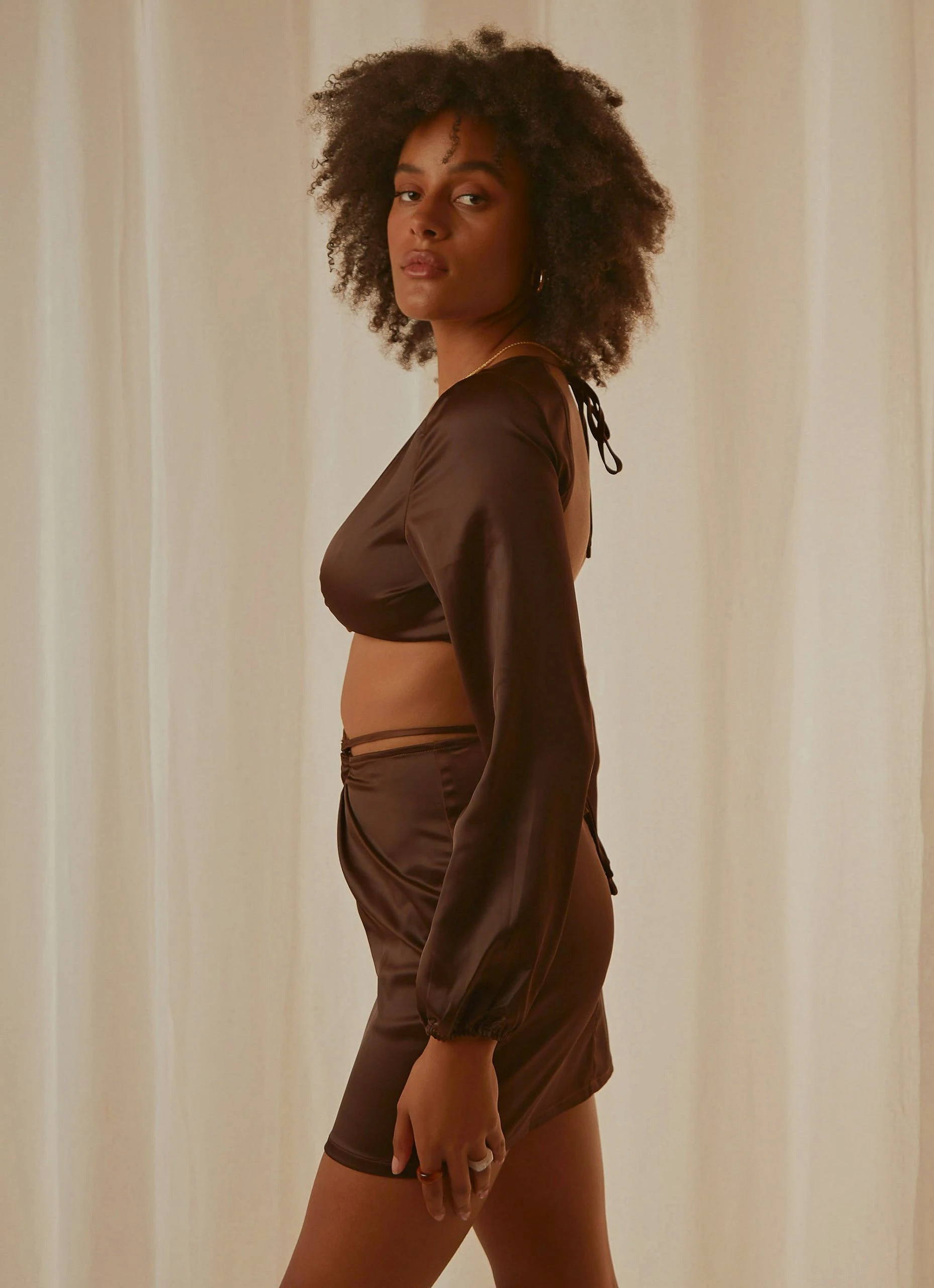 Peppermayo Exclusive Musier Crop Top - Chocolate 4 Peppermayo Exclusive Musier Crop Top - Chocolate - Image 4