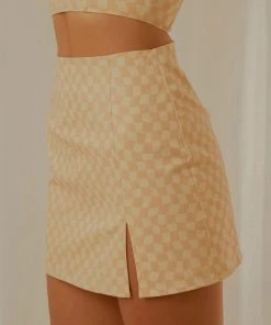Peppermayo Exclusive Sunday Girl Mini Skirt - Neutral Check -Peppermayo cloth-shop 2152e07e63b44c32b720c3bcae959b3a scaled