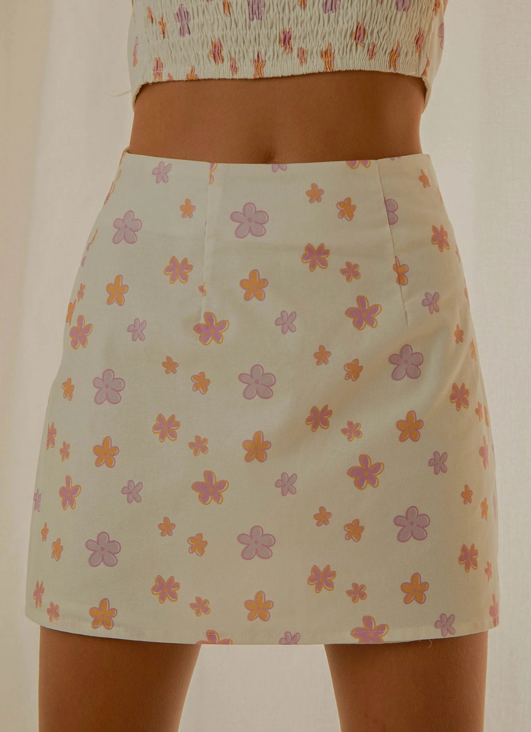Peppermayo Exclusive Morning Market Linen Mini Skirt - Pink Wild Poppies 1 Peppermayo Exclusive Morning Market Linen Mini Skirt - Pink Wild Poppies