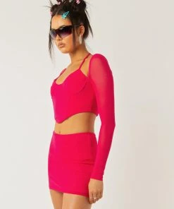 Peppermayo Exclusive Sienna Mesh Halter Top - Magenta -Peppermayo cloth-shop 22976fe113a8478bba20bb8a96789436