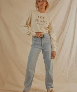 Lee Power Crew Sweat - Ecru -Peppermayo cloth-shop 232e12986c984bdcb2175e7b70e65175 scaled