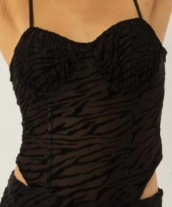 Peppermayo Exclusive Put Me First Bodysuit - Burnout Black -Peppermayo cloth-shop 24b9020f900f483dbe7ab8e391054864