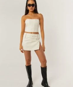 Peppermayo Exclusive Love Of The Game Mini Skirt - Ivory Snakeskin -Peppermayo cloth-shop 253d53bda6f54712bbe9dfb521746fbb