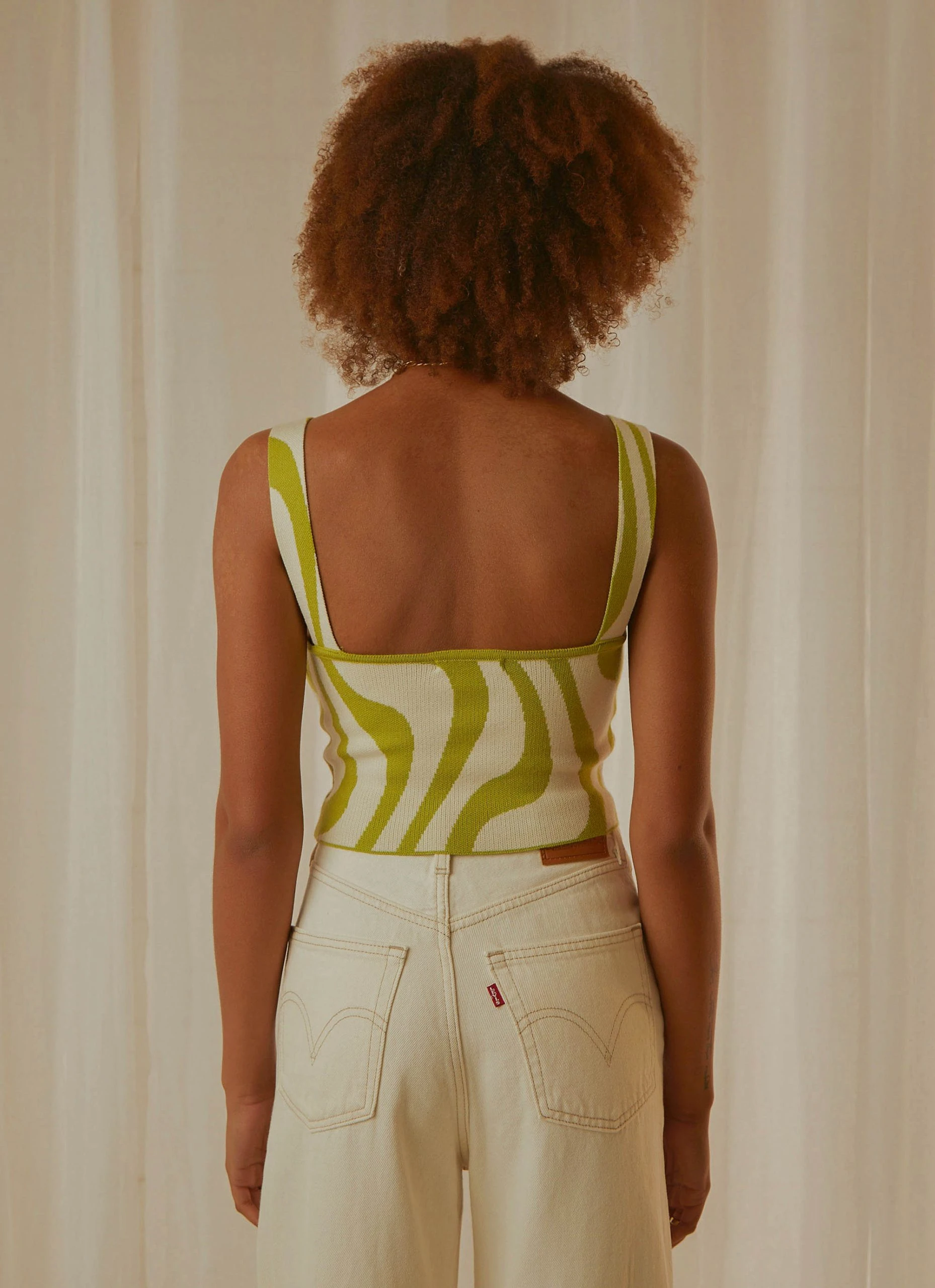 Peppermayo Exclusive Alfresco Nights Bustier Top - Lime Wave 5 Peppermayo Exclusive Alfresco Nights Bustier Top - Lime Wave - Image 5