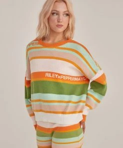 Riley Hubatka X Peppermayo Il Sole Knit Jumper - Melon Stripe -Peppermayo cloth-shop 2645aae698594e51996b025662db1b54 scaled
