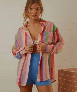 Peppermayo Exclusive Paradise Found Sheer Shirt - Carnivale