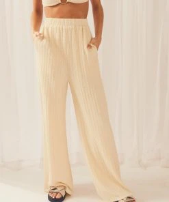 Peppermayo Exclusive Give Me A Feeling Pants - Ivory -Peppermayo cloth-shop 27996dbedd414bcea970f558f09cefb0