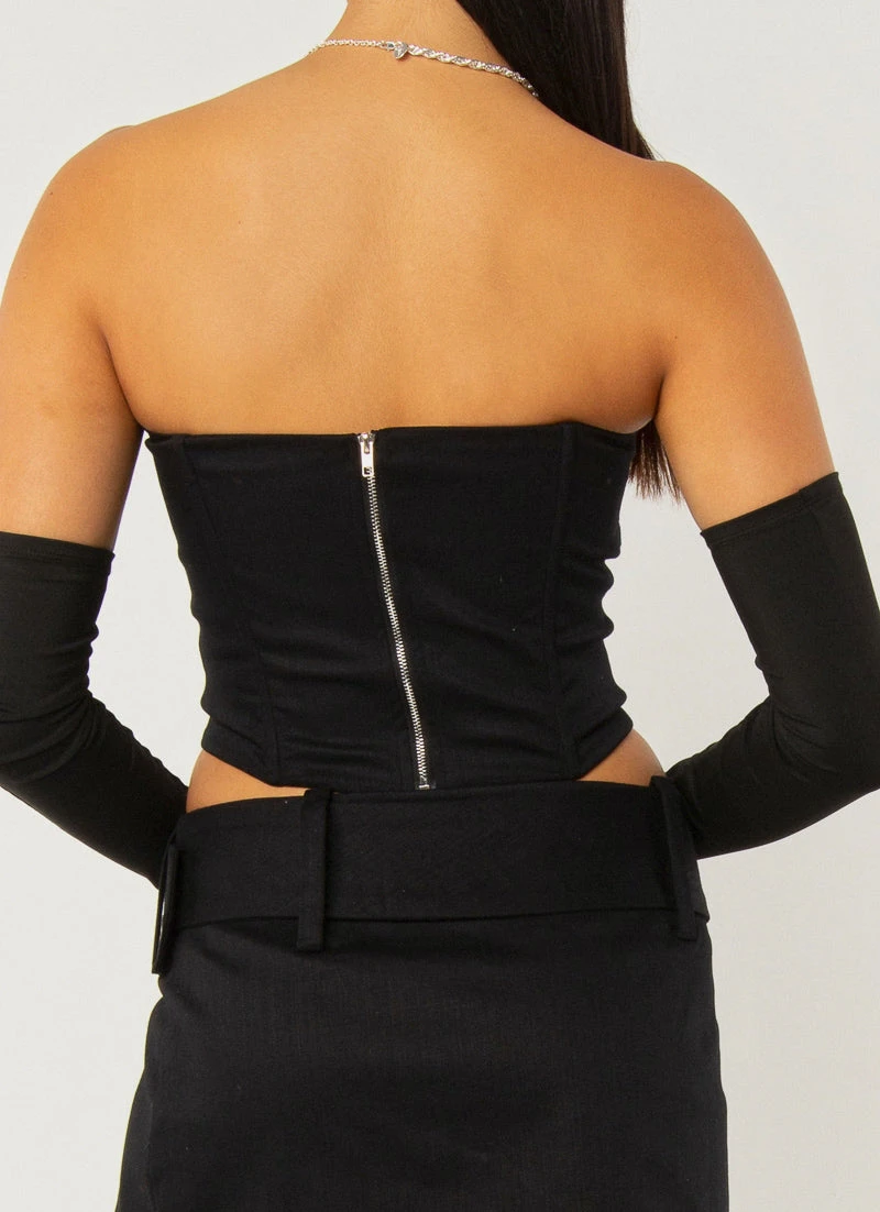 Peppermayo Exclusive Paten Bustier - Black 5 Peppermayo Exclusive Paten Bustier - Black - Image 5