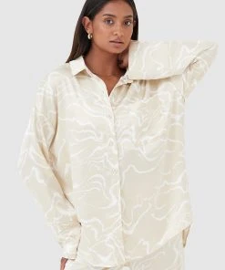 4TH & RECKLESS Norma Shirt - Abstract Line 8 4TH & RECKLESS Norma Shirt - Abstract Line -Peppermayo cloth-shop 290f5ca625664dc4b1102dde60885221