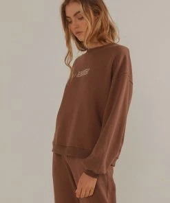 Vacancy Supply Holiday House Crewneck - Choc Brown -Peppermayo cloth-shop 294bfbdcba0f4681bd8b5dad8b6896f6 scaled