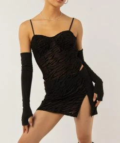 Peppermayo Exclusive Put Me First Bodysuit - Burnout Black