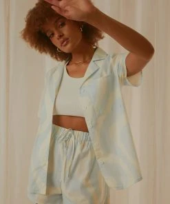 Peppermayo Exclusive Feels Like Sunday Shirt - Light Blue Wave