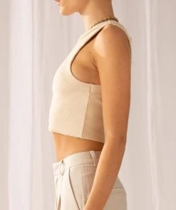 Abrand A Heather Singlet - Latte -Peppermayo cloth-shop 2d7e95e9491a40a698f9dfe6d7864310