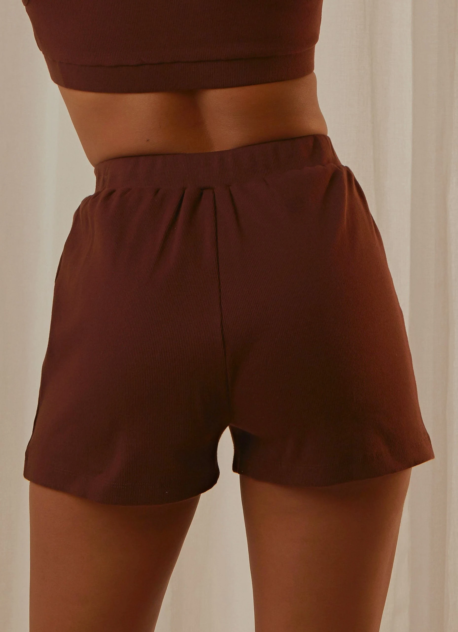 Peppermayo Exclusive PM Basic Organic Cotton Shorts - Choc Brown 6 Peppermayo Exclusive PM Basic Organic Cotton Shorts - Choc Brown - Image 6