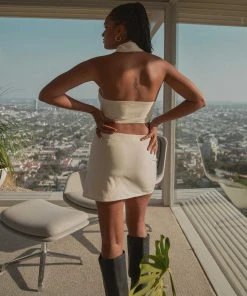 Riley Hubatka X Peppermayo Easy Breezy Mini Skirt - Creme -Peppermayo cloth-shop 30e12f9a0e374d72b4c50f0a00823f2e scaled